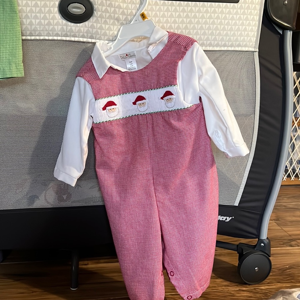 Santa longall with collar button up shirt